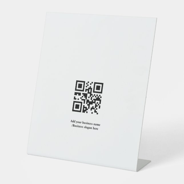 Simple custom QR code add you name logo Classic Ro Pedestal Sign (Front)