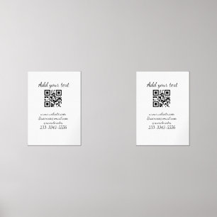 simple custom QR code add your name text Classic