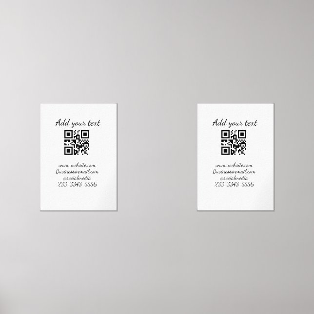 simple custom QR code add your name text  Classic  (Front)