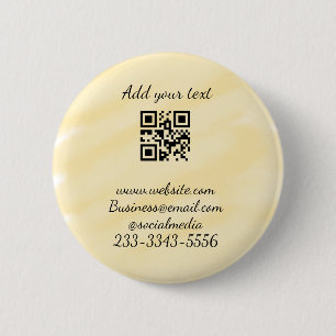 simple custom QR code add your name text  Classic  2 Inch Round Button