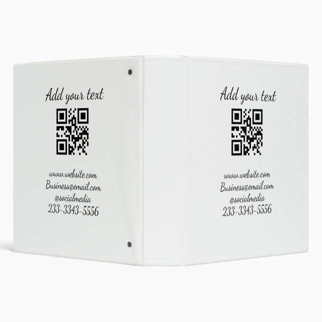 simple custom QR code add your name text  Classic  Binder (Background)