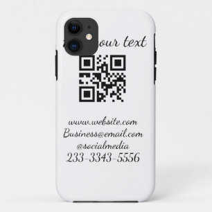 simple custom QR code add your name text  Classic  iPhone 11 Case