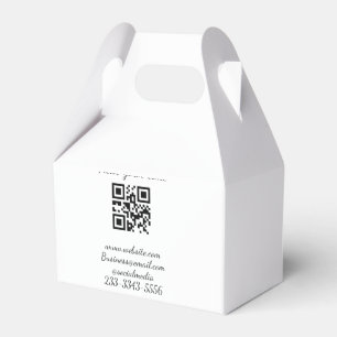 simple custom QR code add your name text Classic Favor Box