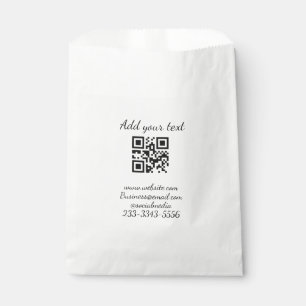 simple custom QR code add your name text  Classic  Favour Bag