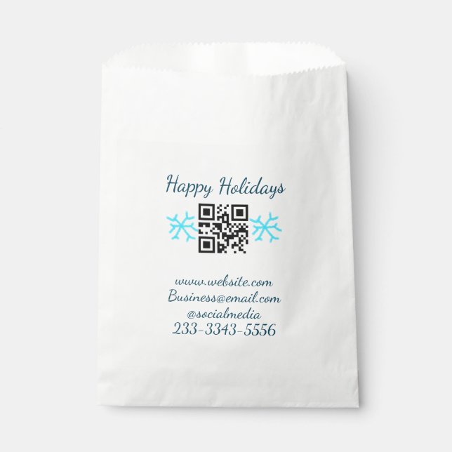 simple custom QR code add your name text  Classic  Favour Bag (Front)
