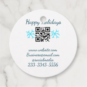 simple custom QR code add your name text  Classic  Favour Tags