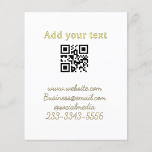 simple custom QR code add your name text  Classic  Flyer