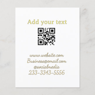 simple custom QR code add your name text Classic Flyer
