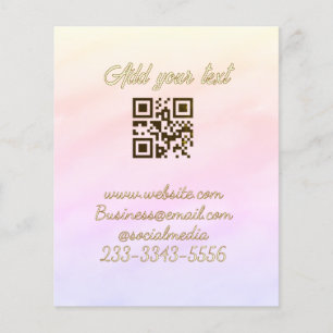 simple custom QR code add your name text  Classic  Flyer