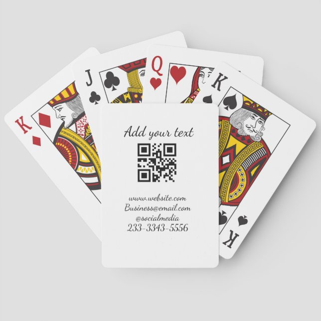 simple custom QR code add your name text  Classic  Playing Cards (Back)