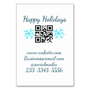 simple custom QR code add your name text Classic Table Number