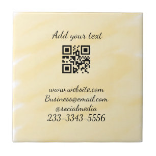 simple custom QR code add your name text Classic Tile