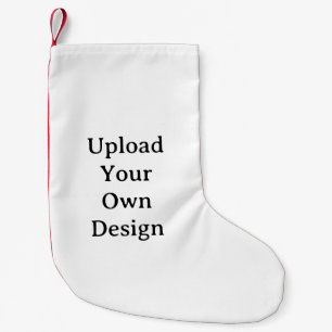 Simple Custom Small Brushed Poly Red Back Panel Christmas Stocking