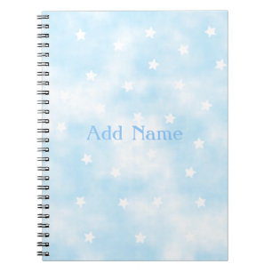 Simple Custom Stars Sky Watercolor Notebook