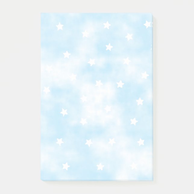 Simple Custom Stars Sky Watercolor Post-it Notes (Front)