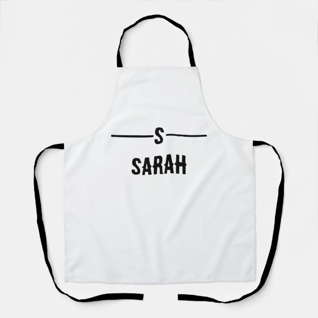 Simple Custom Text Cooking Apron (Front)