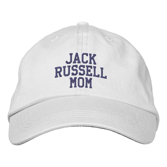 Simple custom text Jack Russell Mom Embroidered Hat (Front)