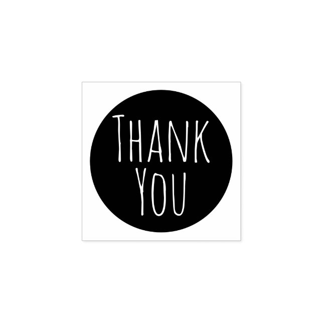 Simple Custom Thank You Rubber Stamp (Imprint)