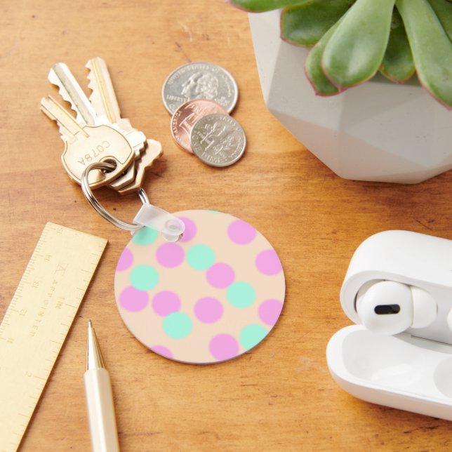 simple custom yellow blue watercolor add logo mini keychain (Desk)