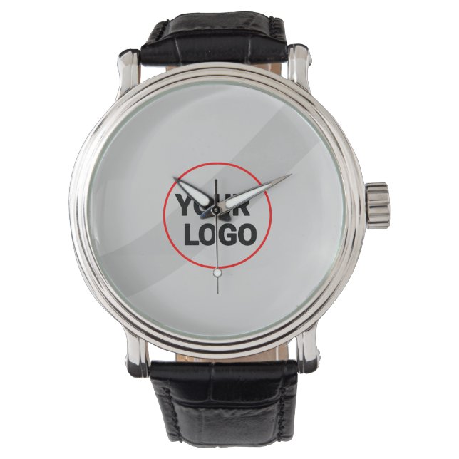 simple custom yellow blue watercolor add logo mini watch (Front)