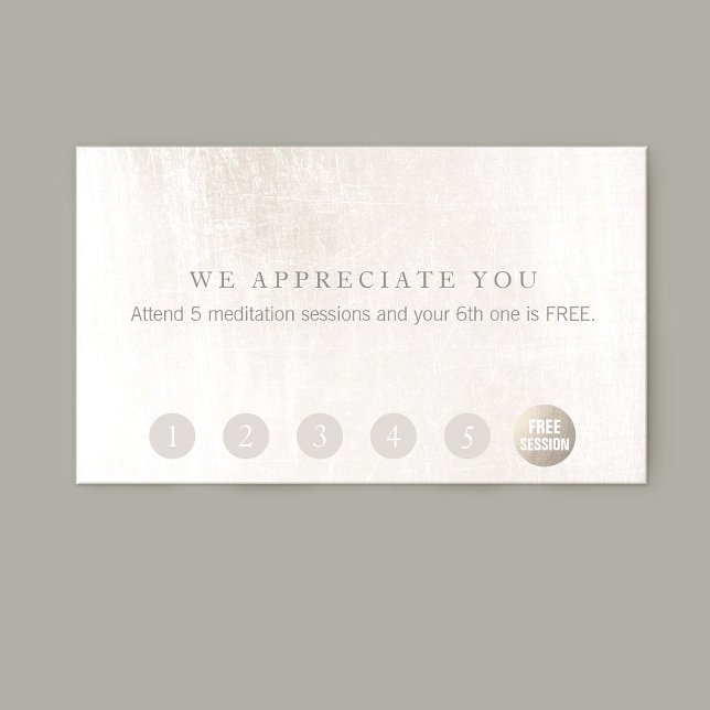 Simple Customer Loyalty 6 Punch White Marble Card (Creator Uploaded)