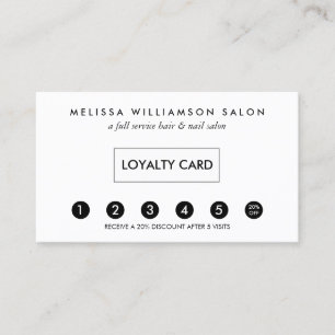 Simple Customer Loyalty Punch Card