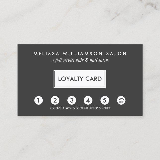 Simple Customer Loyalty Punch Card II (Front)
