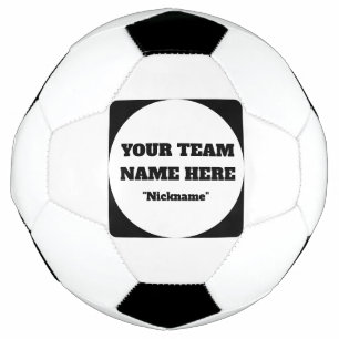 Simple Customisable Soccer Team Name  Ball