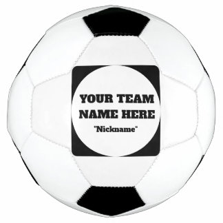 Simple Customisable Soccer Team Name Soccer Ball