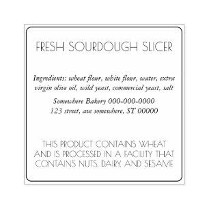 Simple Customizable Baking Rubber Stamp