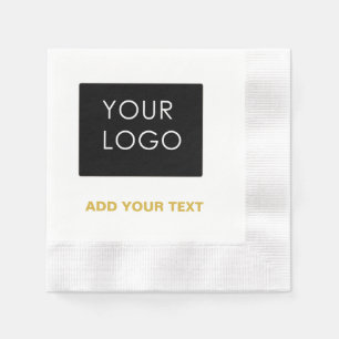 Simple Customizable Business Company Logo  Napkin