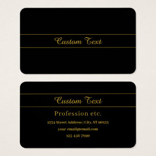 Simple Customizable Gold & Black Text Design 