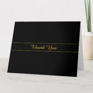 Simple Customizable Gold & Black Text Design  Card