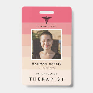 Simple customizable Hospital employee name tag Badge