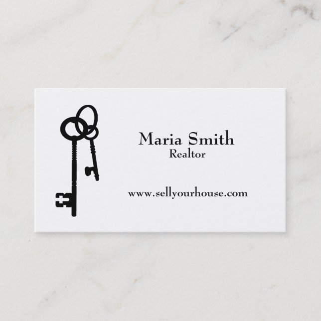 Simple Customizable Modern Realtor Business Card (Front)