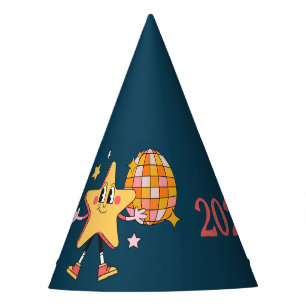 Simple Customizable Retro New Years Eve Party Party Hat