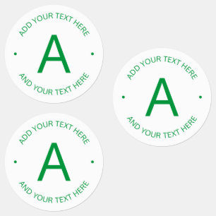 Simple Customizable Text Green & White