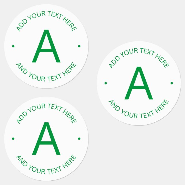 Simple Customizable Text | Green & White (Group)