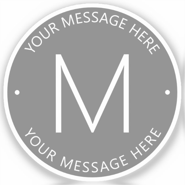 Simple Customizable Text | Grey Transparent (Front)