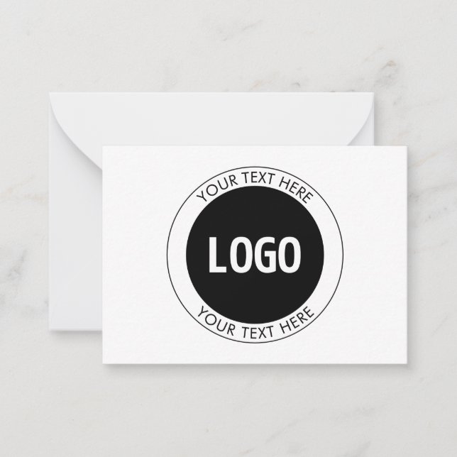 Simple Customizable Text & Your Logo or Image Card (Front)