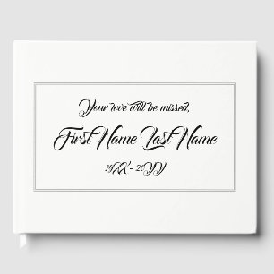 Simple, Customized Sympathies Guestbook