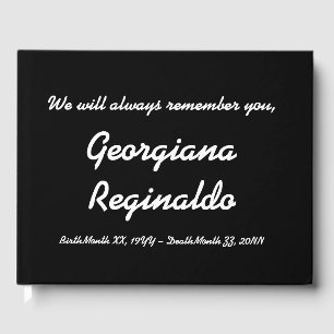 Simple & Customized Sympathy Guestbook