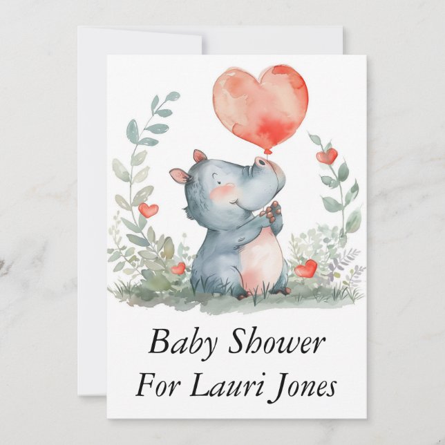 Simple cute affordable baby shower invites (Front)