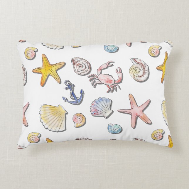 Simple Cute Beach Design  Accent Pillow (Front)