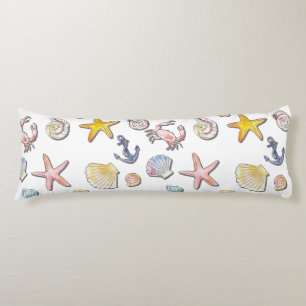 Simple Cute Beach Design  Body Pillow