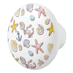 Simple Cute Beach Design  Ceramic Knob