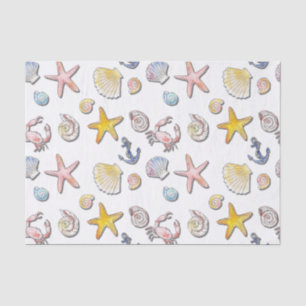 Simple Cute Beach Design Tissue Paper
