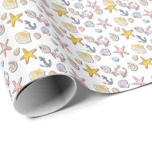 Simple Cute Beach Design  Wrapping Paper