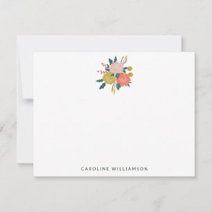 Simple Cute Boho Botanical Flower Personalized Card