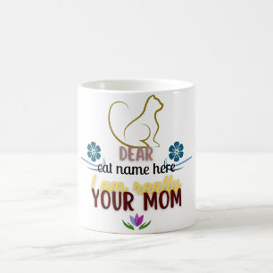 Simple Cute Cat Mom Mothers day gift Coffee Mug